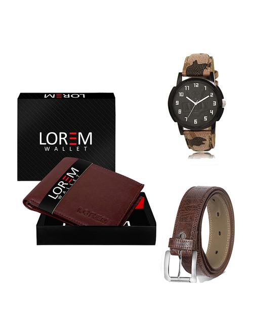 belt, wallet & watch gift combo - 19546315 - Very Small Image - 1