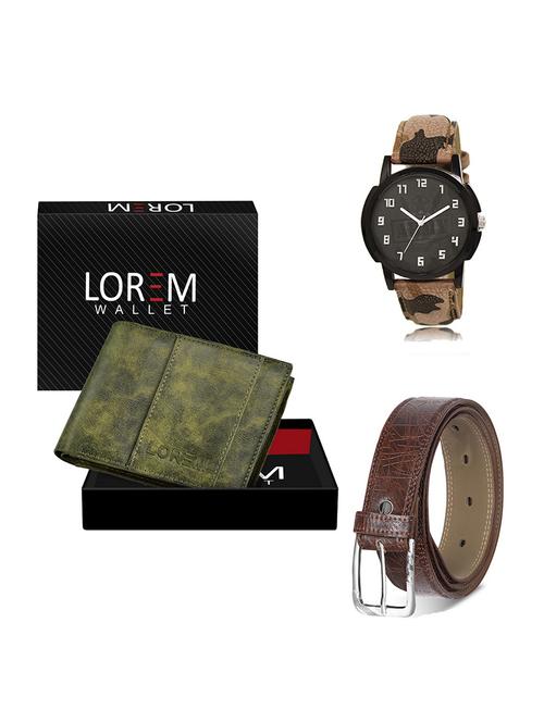 belt, wallet & watch gift combo - 19546342 - Very Small Image - 1