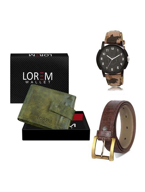 belt, wallet & watch gift combo - 19546362 - Very Small Image - 1