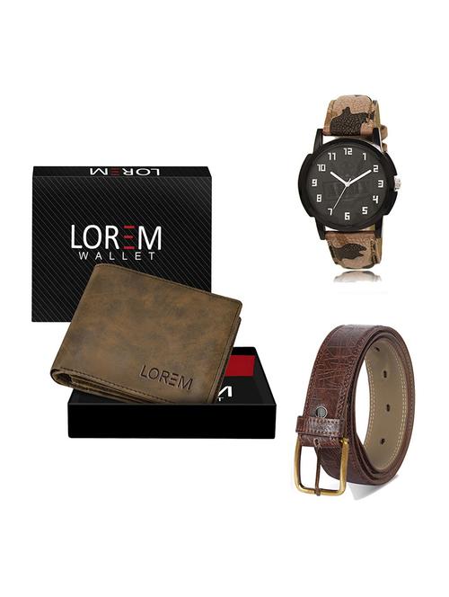 belt, wallet & watch gift combo - 19546382 - Very Small Image - 1