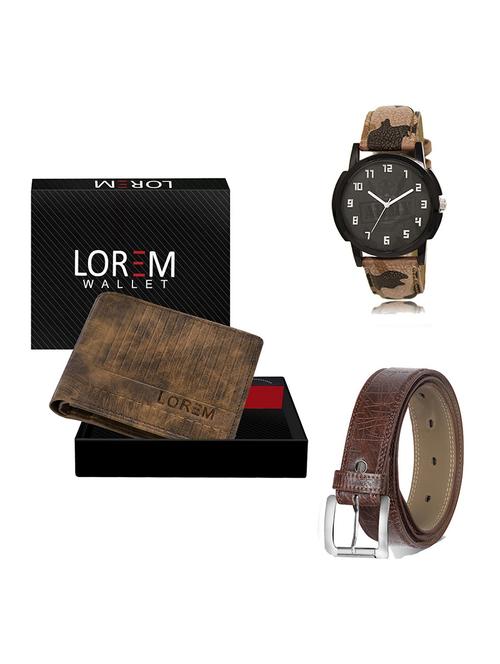 belt, wallet & watch gift combo - 19546399 - Very Small Image - 1