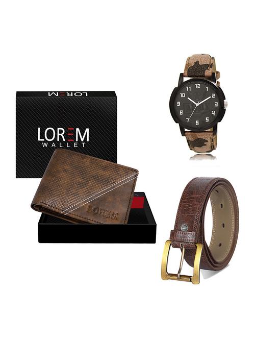 belt, wallet & watch gift combo - 19546422 - Very Small Image - 1