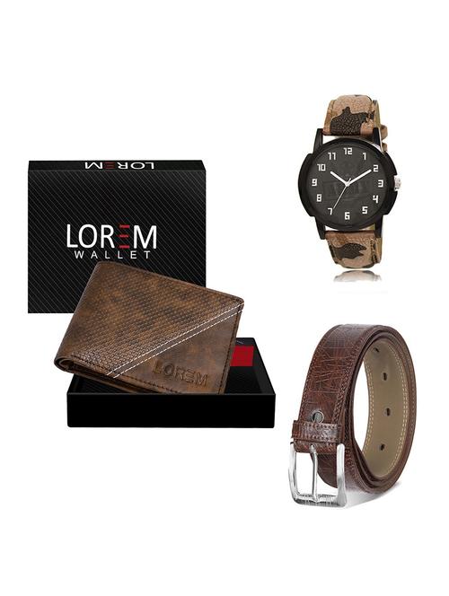 belt, wallet & watch gift combo - 19546427 - Very Small Image - 1