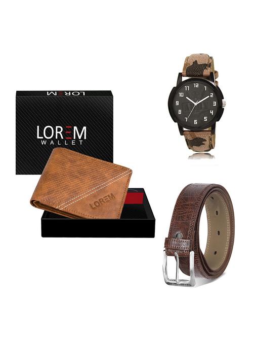 belt, wallet & watch gift combo - 19546433 - Very Small Image - 1