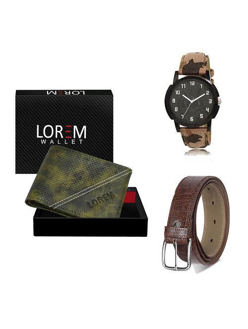 belt, wallet & watch gift combo - 19546437 - Very Small Image - 1