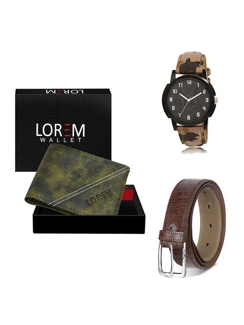 belt, wallet & watch gift combo - 19546438 - Very Small Image - 1