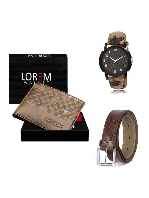 belt, wallet & watch gift combo - 19546447 - Very Small Image - 1