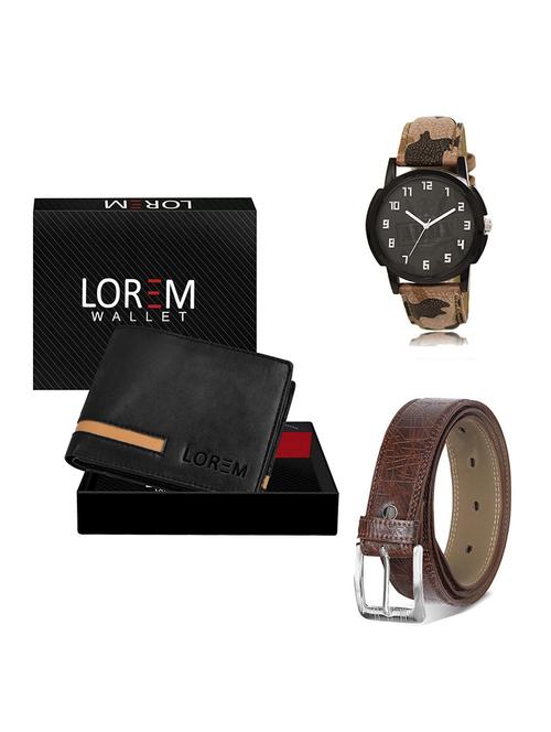 belt, wallet & watch gift combo - 19546487 - Very Small Image - 1