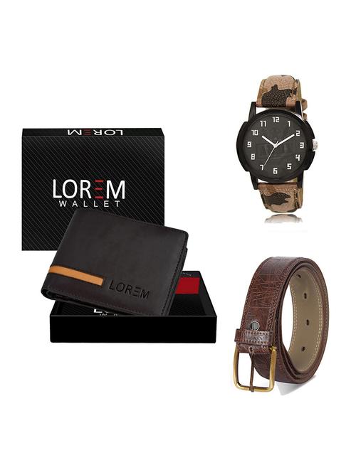 belt, wallet & watch gift combo - 19546490 - Very Small Image - 1