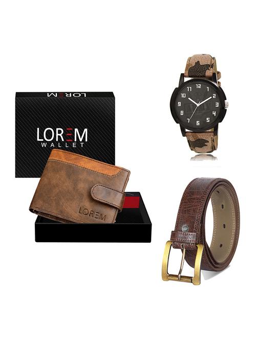 belt, wallet & watch gift combo - 19546494 - Very Small Image - 1