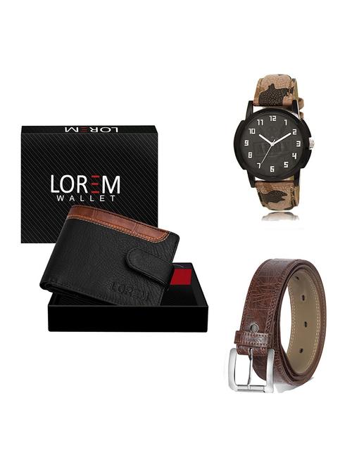 belt, wallet & watch gift combo - 19546501 - Very Small Image - 1
