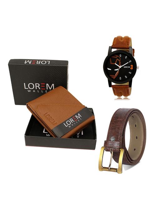 belt, wallet & watch gift combo - 19546512 - Very Small Image - 1