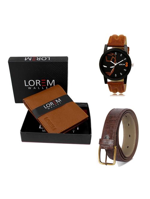 belt, wallet & watch gift combo - 19546520 - Very Small Image - 1