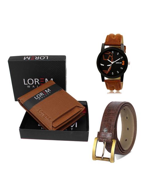 belt, wallet & watch gift combo - 19546524 - Very Small Image - 1