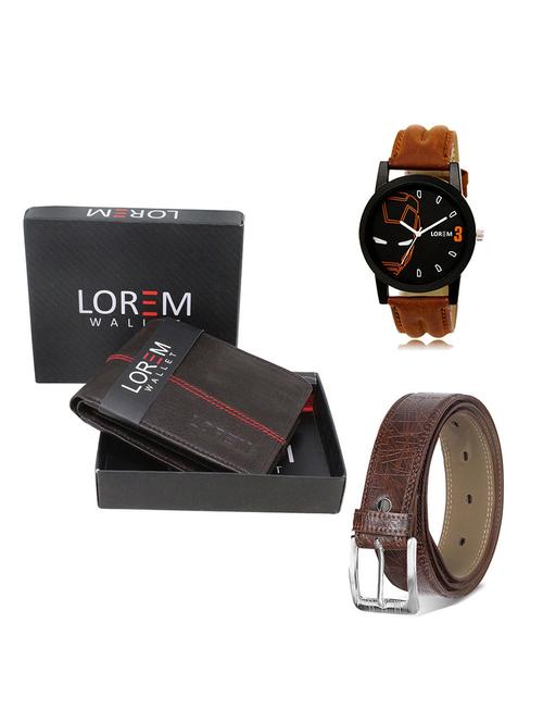 belt, wallet & watch gift combo - 19546547 - Very Small Image - 1