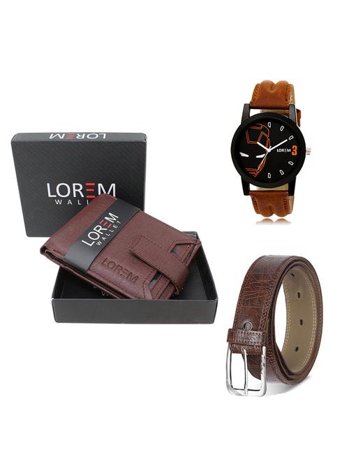 belt, wallet & watch gift combo - 19546558 - Very Small Image - 1