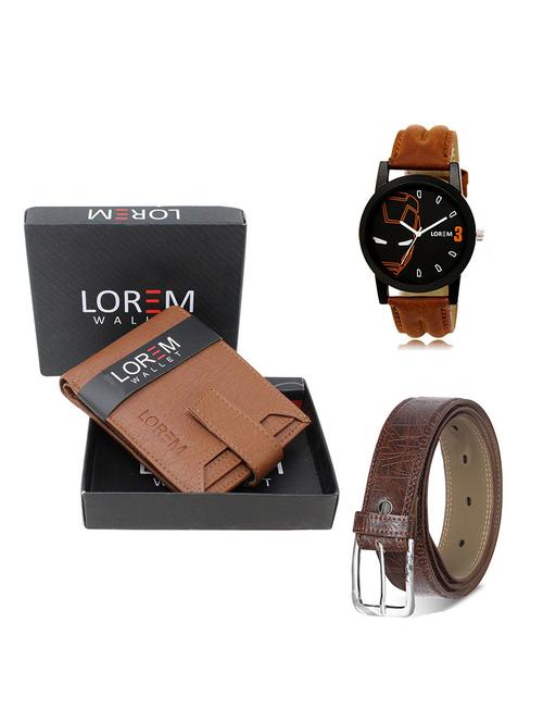 belt, wallet & watch gift combo - 19546564 - Very Small Image - 1
