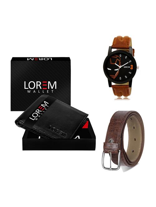 belt, wallet & watch gift combo - 19546593 - Very Small Image - 1
