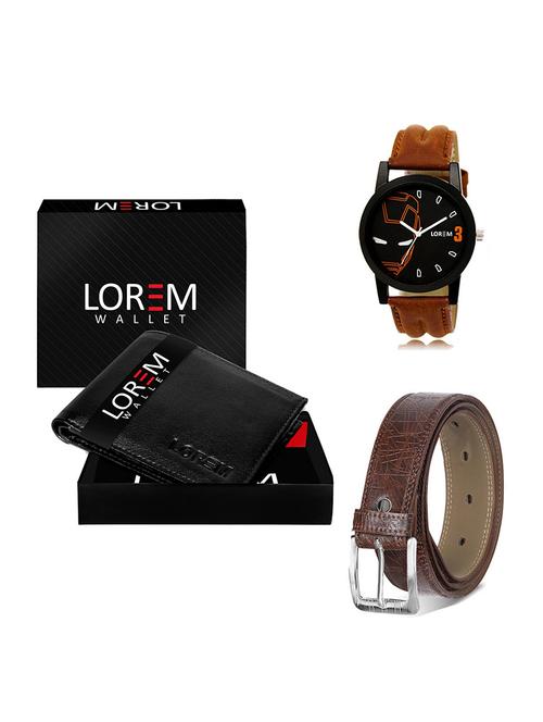 belt, wallet & watch gift combo - 19546595 - Very Small Image - 1