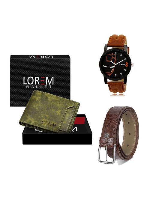 belt, wallet & watch gift combo - 19546599 - Very Small Image - 1
