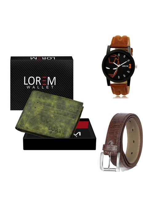 belt, wallet & watch gift combo - 19546603 - Very Small Image - 1
