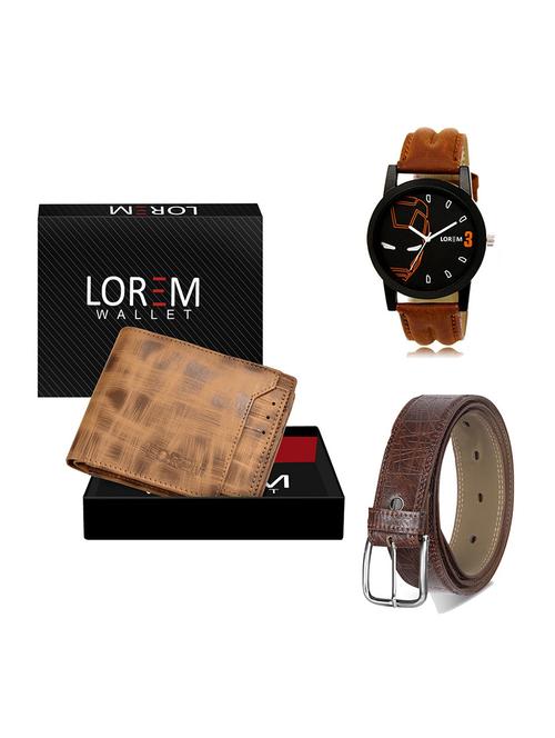 belt, wallet & watch gift combo - 19546629 - Very Small Image - 1