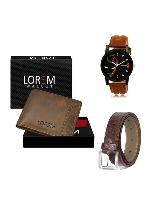 belt, wallet & watch gift combo - 19546645 - Very Small Image - 1