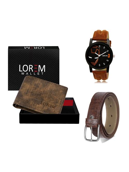 belt, wallet & watch gift combo - 19546671 - Very Small Image - 1
