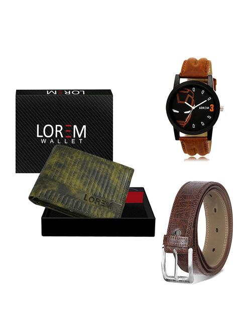 belt, wallet & watch gift combo - 19546685 - Very Small Image - 1