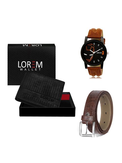 belt, wallet & watch gift combo - 19546687 - Very Small Image - 1