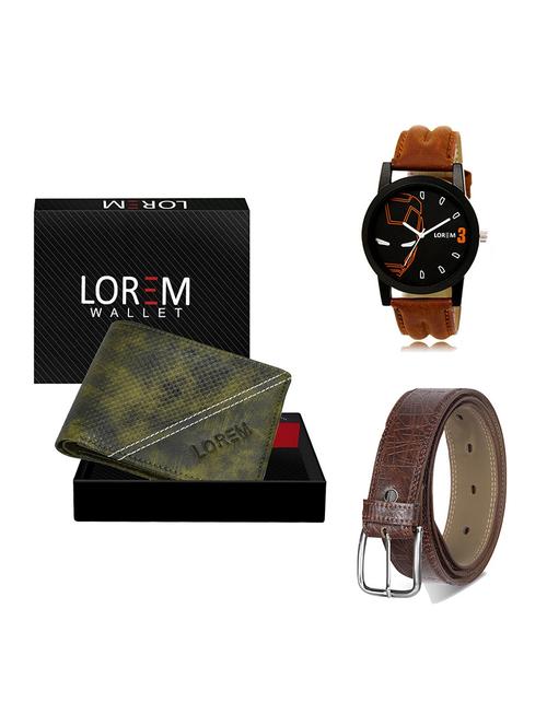 belt, wallet & watch gift combo - 19546707 - Very Small Image - 1