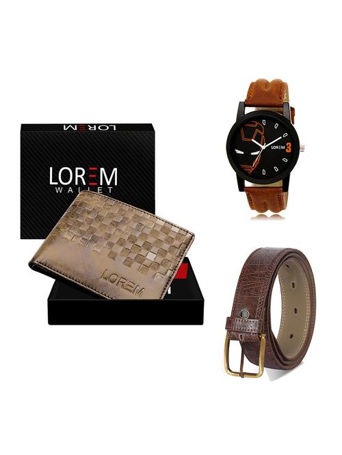 belt, wallet & watch gift combo - 19546718 - Very Small Image - 1