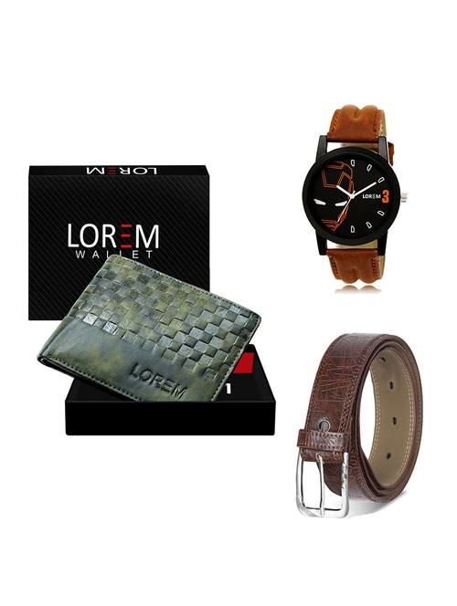belt, wallet & watch gift combo - 19546732 - Very Small Image - 1
