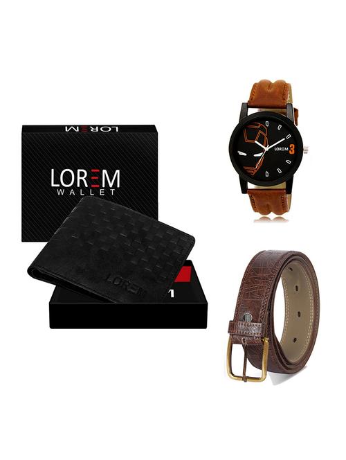 belt, wallet & watch gift combo - 19546736 - Very Small Image - 1