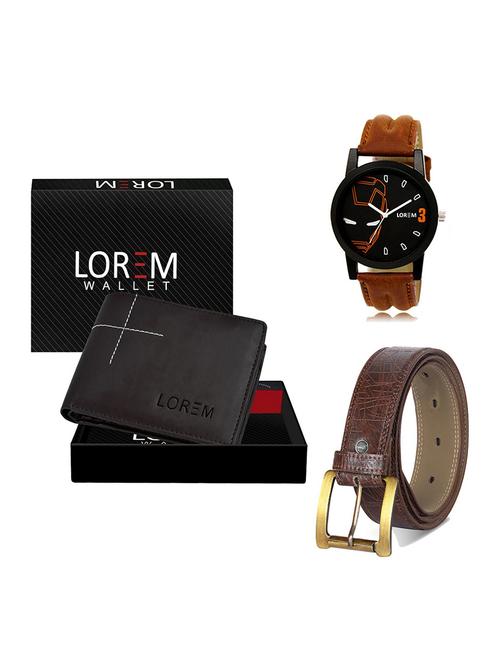 belt, wallet & watch gift combo - 19546746 - Very Small Image - 1