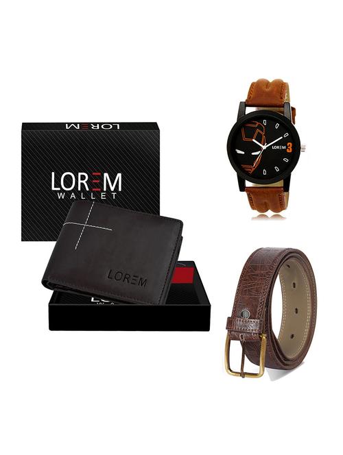 belt, wallet & watch gift combo - 19546748 - Very Small Image - 1