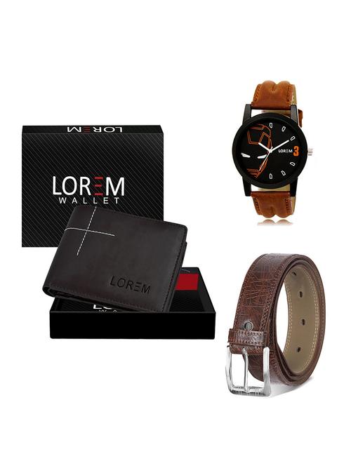 belt, wallet & watch gift combo - 19546751 - Very Small Image - 1