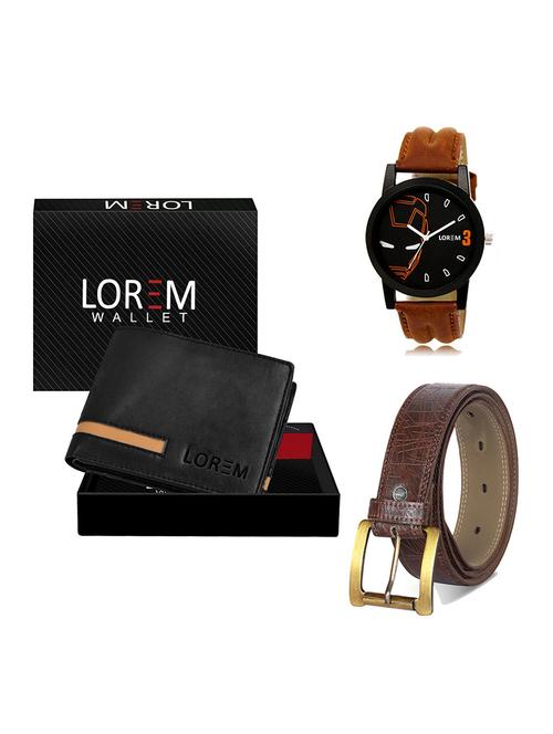 belt, wallet & watch gift combo - 19546752 - Very Small Image - 1