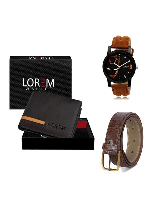 belt, wallet & watch gift combo - 19546760 - Very Small Image - 1