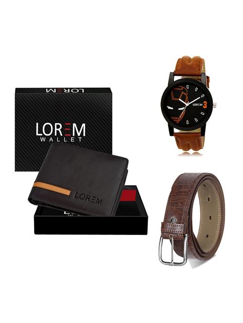 belt, wallet & watch gift combo - 19546761 - Very Small Image - 1