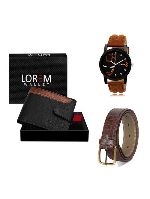 belt, wallet & watch gift combo - 19546772 - Very Small Image - 1