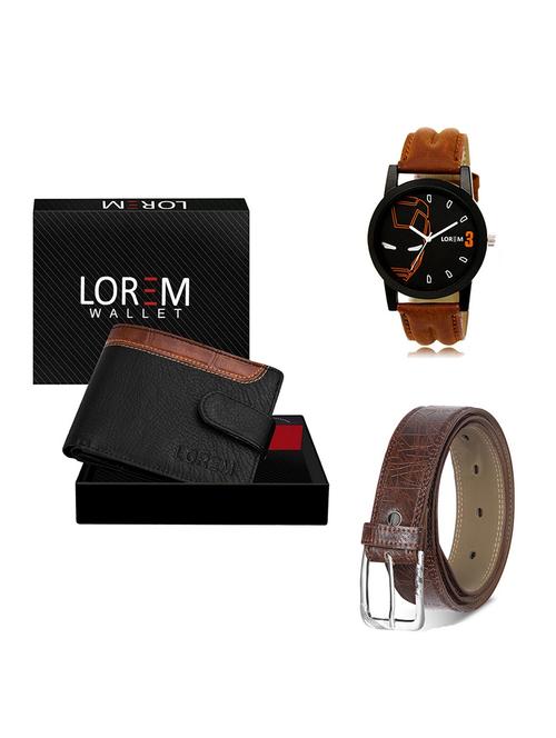 belt, wallet & watch gift combo - 19546774 - Very Small Image - 1