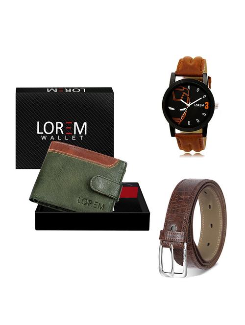 belt, wallet & watch gift combo - 19546780 - Very Small Image - 1