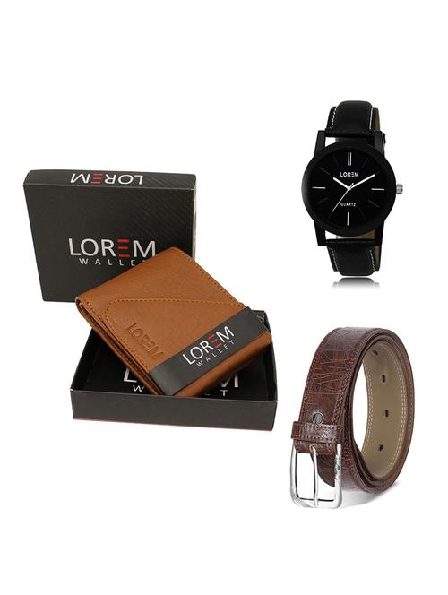belt, wallet & watch gift combo - 19546786 - Very Small Image - 1