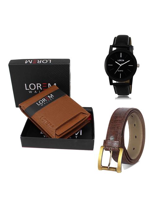 belt, wallet & watch gift combo - 19546794 - Very Small Image - 1