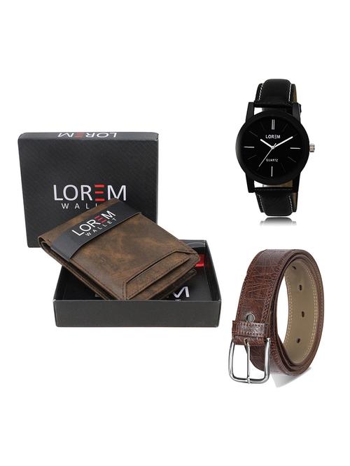 belt, wallet & watch gift combo - 19546803 - Very Small Image - 1