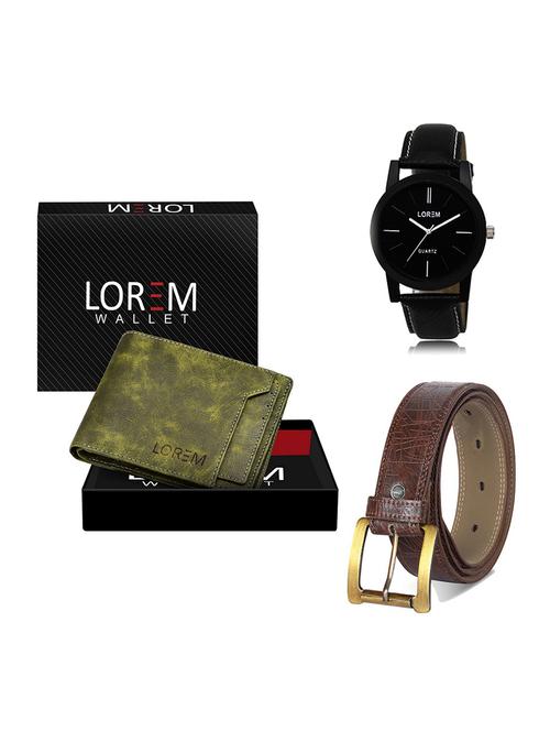 belt, wallet & watch gift combo - 19546866 - Very Small Image - 1