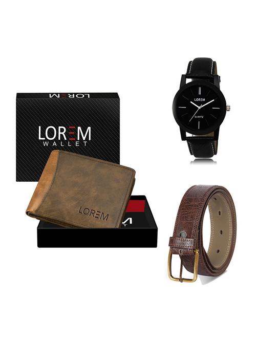 belt, wallet & watch gift combo - 19546928 - Very Small Image - 1