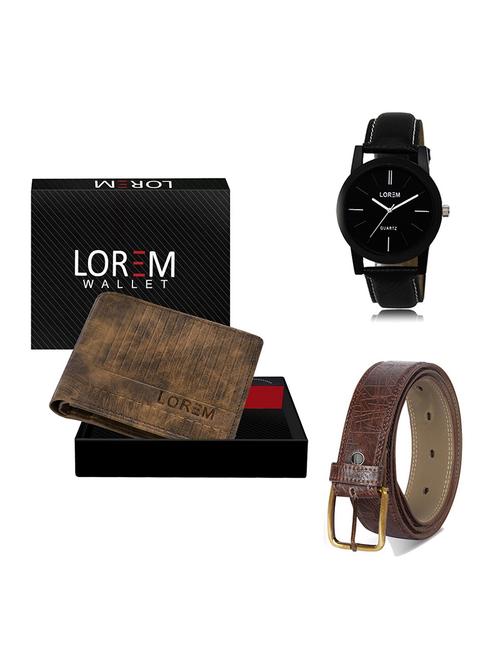 belt, wallet & watch gift combo - 19546940 - Very Small Image - 1
