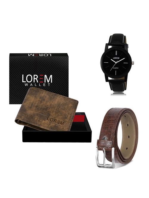 belt, wallet & watch gift combo - 19546943 - Very Small Image - 1